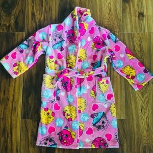 Girls Shopkins Bath Robe EUC